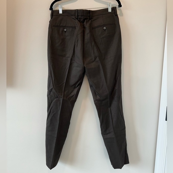 J Crew Bowery Wool Trouser Pants 30x29 Business Office Brown Nice Formal Slacks - Picture 4 of 9